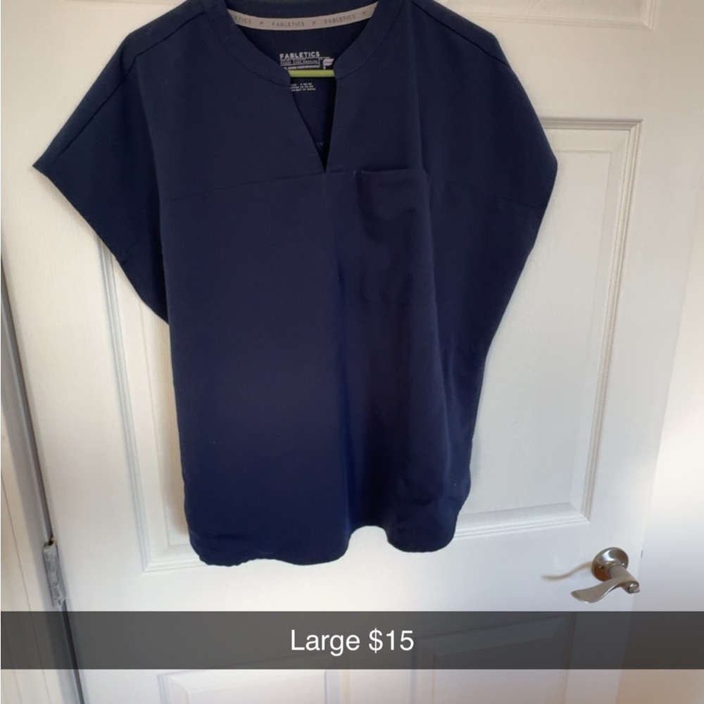 Fabletics Navy Short Sleeve Tee